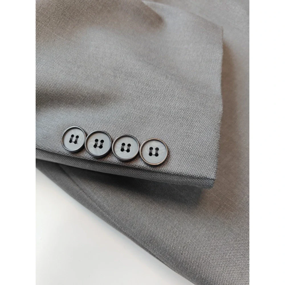 Fendi Mens Sports Coat 36R Gray Chalk Stripe Made in Italy 3 Button Jacket